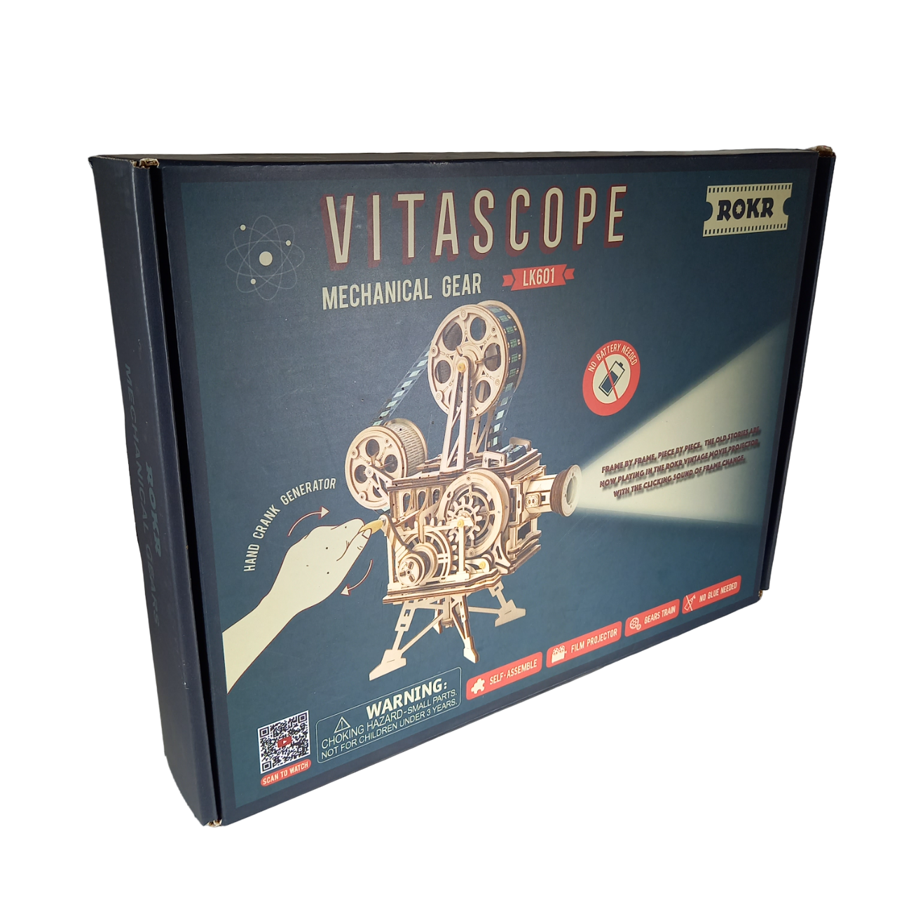 ROKR de Puzzle en 3D Projecteur de Film Vitascope Bâtiment en Bois